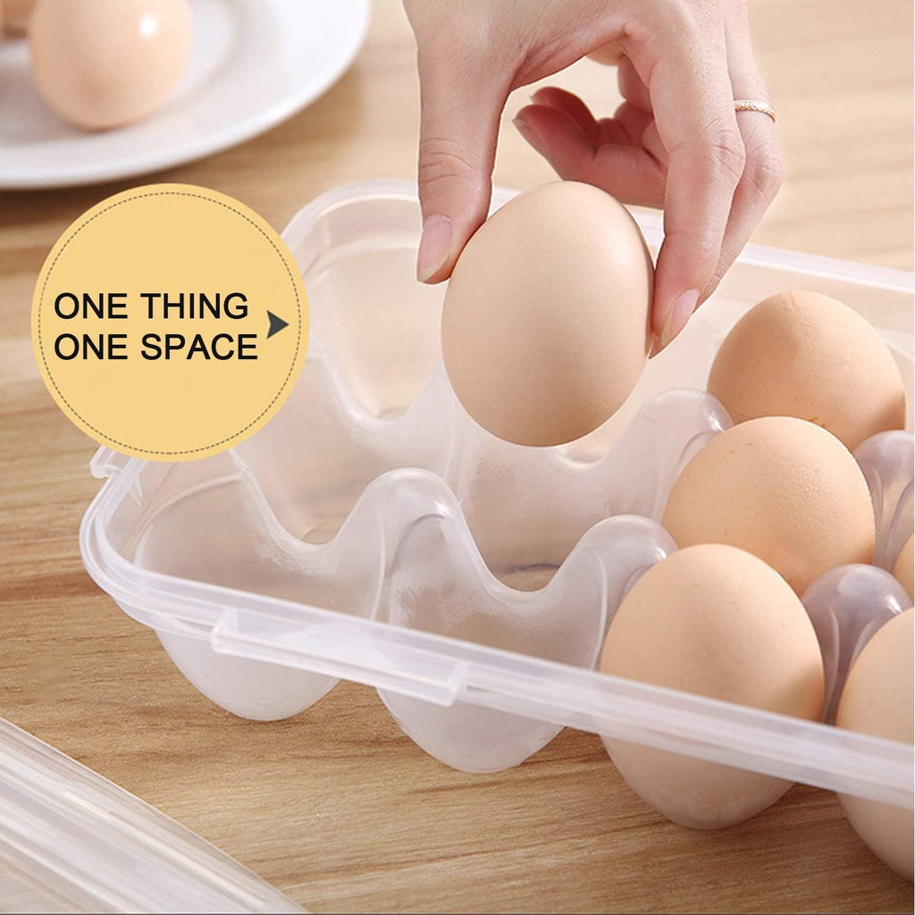 2 Pack Covered Egg Holders For Refrigerator, Plastic Storage Container/ Deviled Egg Tray Carrier with Lid Fits (Can hold 36 eggs)
Only tray