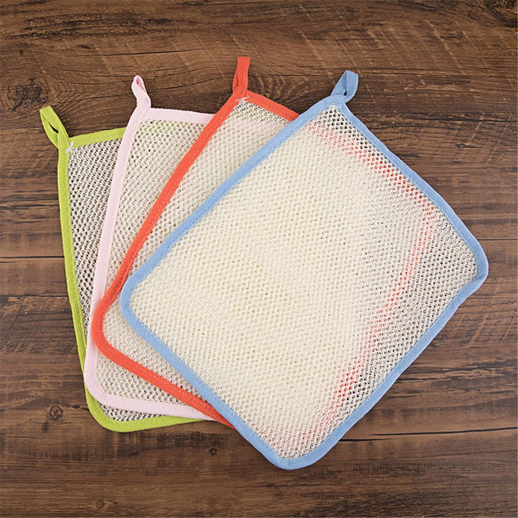 12 Packs Exfoliating Wash Cloths for Body and Face Facial Bath Scrub Soft Weave Loofah Towel Exfoliate Bath Towel Remove Dead Skin Wash Cloth for Women Man (Colorful Edge)