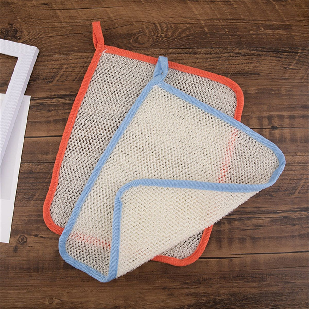 12 Packs Exfoliating Wash Cloths for Body and Face Facial Bath Scrub Soft Weave Loofah Towel Exfoliate Bath Towel Remove Dead Skin Wash Cloth for Women Man (Colorful Edge)