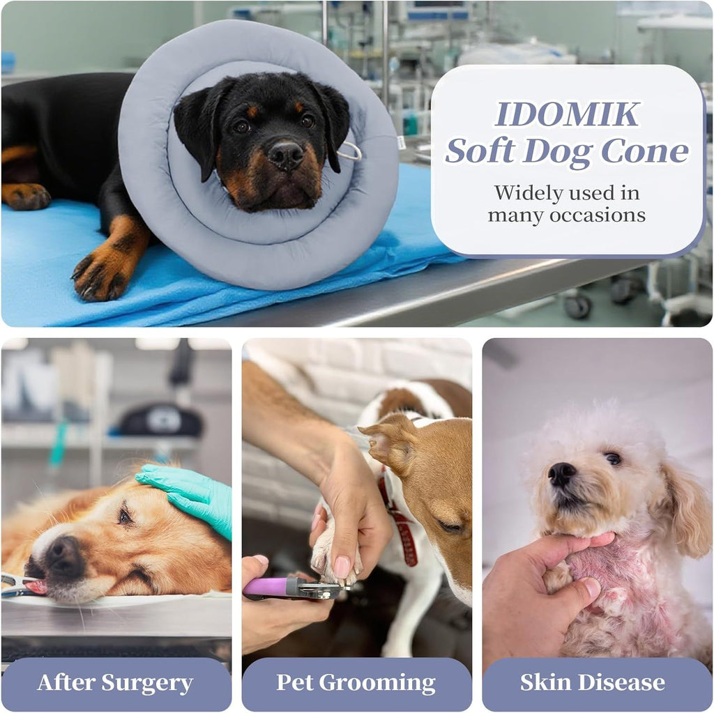 Soft Dog Cone Alternative for Small Dogs, Cats & Medium Dogs - Comfortable, Adjustable  Collar for Recovery