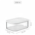 Cheese Box for Cheddar  with Transparent Lid, Airtight, Portable, BPA Free, Holds 68 oz/2000ml, 1 Count