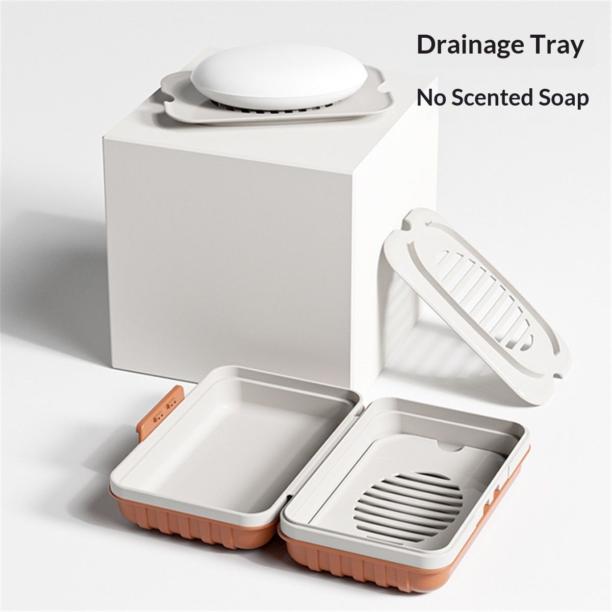 Soap Holder Dish 3 Pack for Shower, Travel Soap Case with Lid for Gym, Camping Essentials, Hiking, Travel Size Toiletries, Portable, Leakproof, Brown
