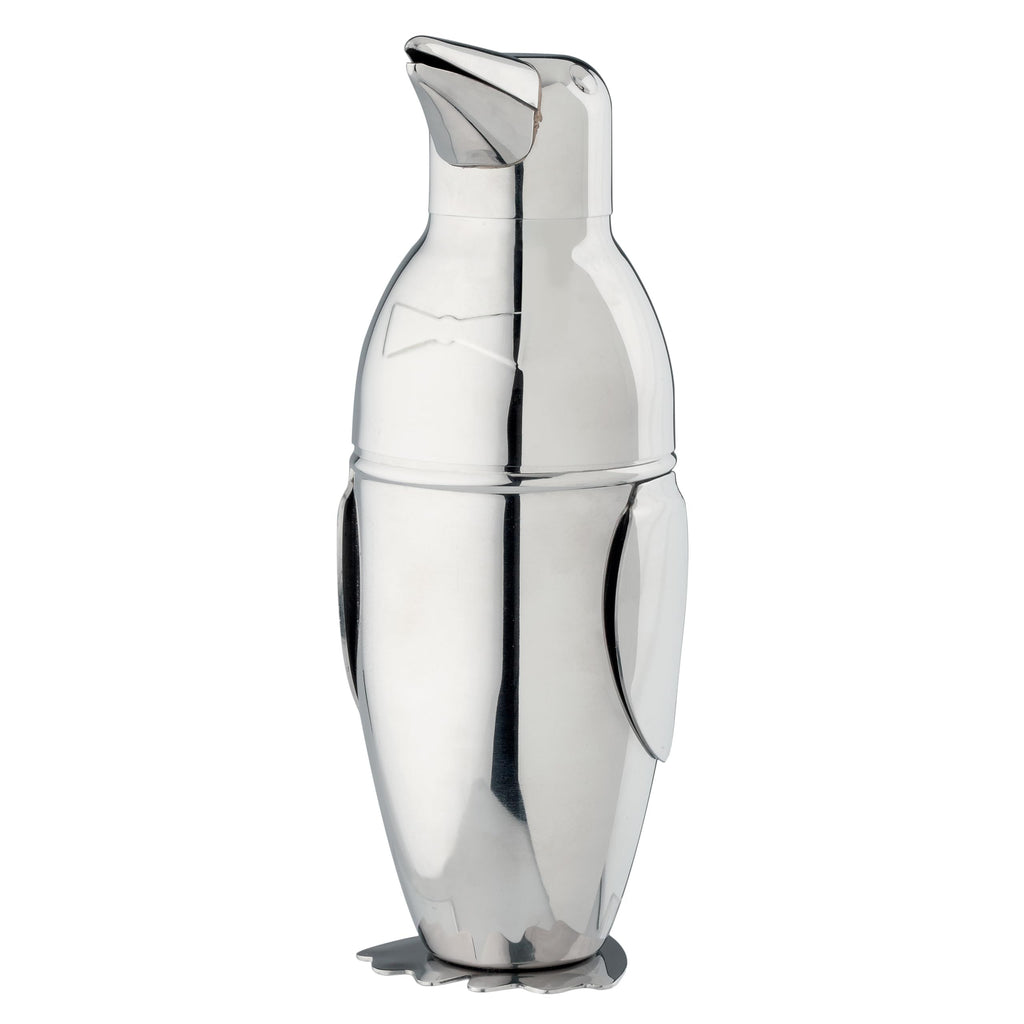 Kitchen Bar Penguin Cocktail Shaker, 18/8 Stainless Steel, Mirror Finish, 3-Piece Set, Holds 17-Ounces