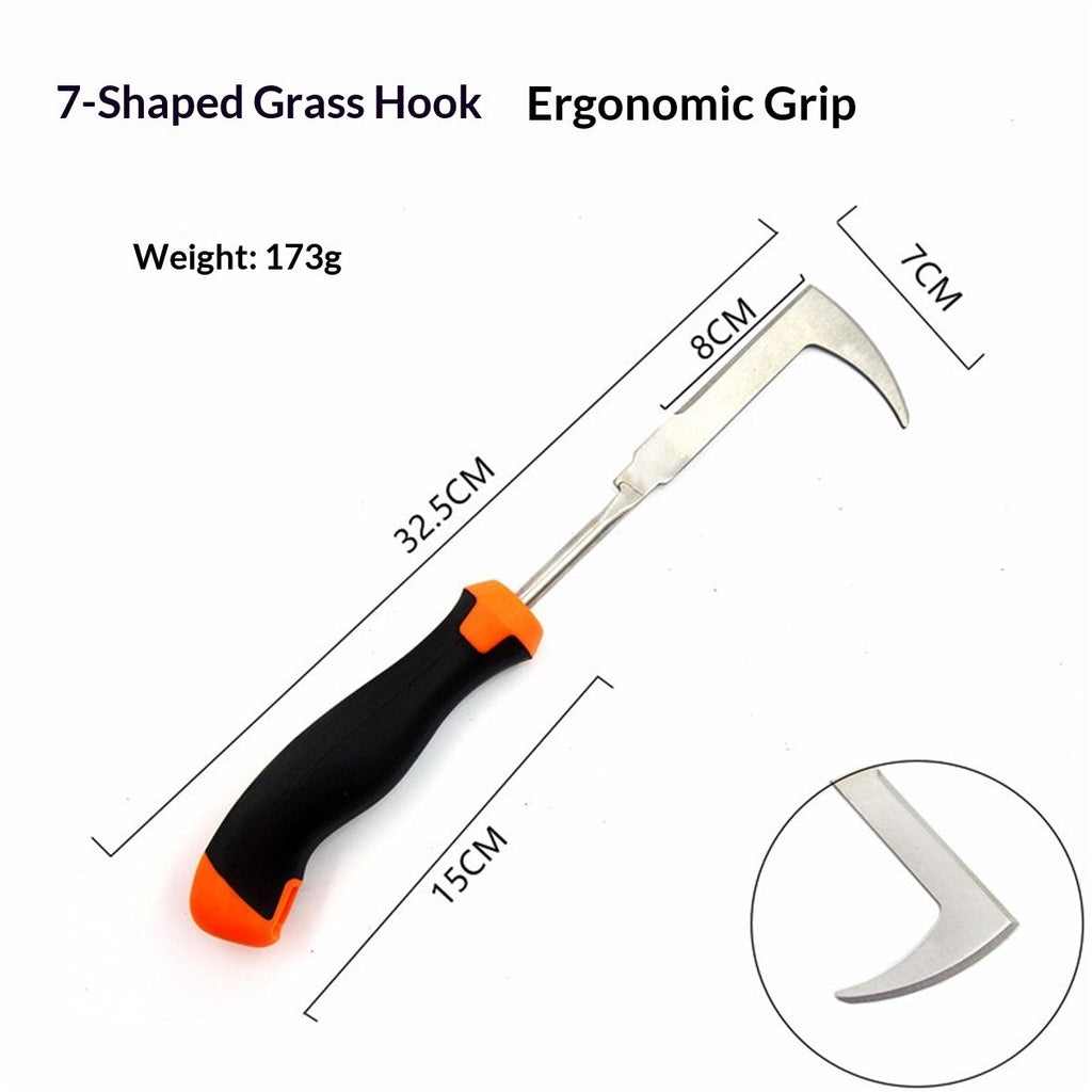 Hand Weeder Tool, Rubber Handle Manual Weeder Puller Tool, Uprooting Weeding Tools, Crack Weeder Crevice, 4 Teeth Weeding Tool, Weeding Artifact Tool for Gardening(3 Pcs)