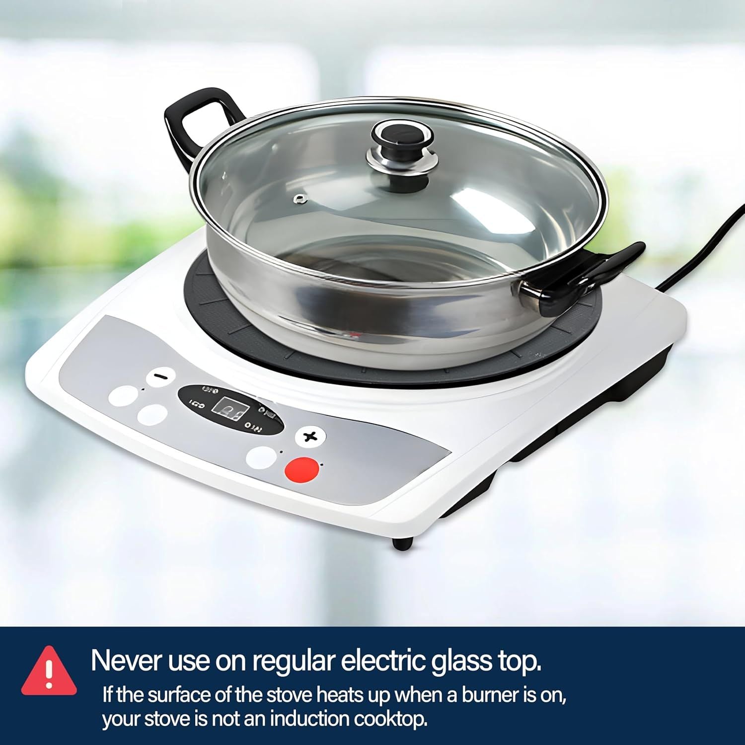 Induction Cooktop Protector - Induction Cooktop Silicone Stove Top Mat - Anti-Slip Mats to Keep Pots Stable and Protect Surfaces from Scratches (Large - 11 Inches)