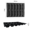Silicone Bread Loaf Pan for Baking, Mini Baguette Bread Pan Perforated Hot Dog Bun Pan 12 Loaf Non Stick Baking Liners Mat