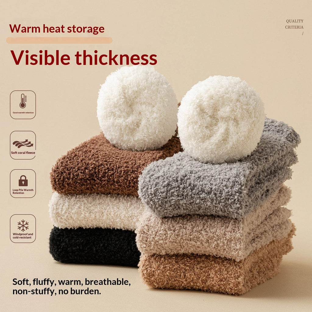 7Pairs Fuzzy Soft Cozy Comfortable Socks for Women, Casual Sleep Comfy Socks, Perfect Warm Winter Gifts for Women