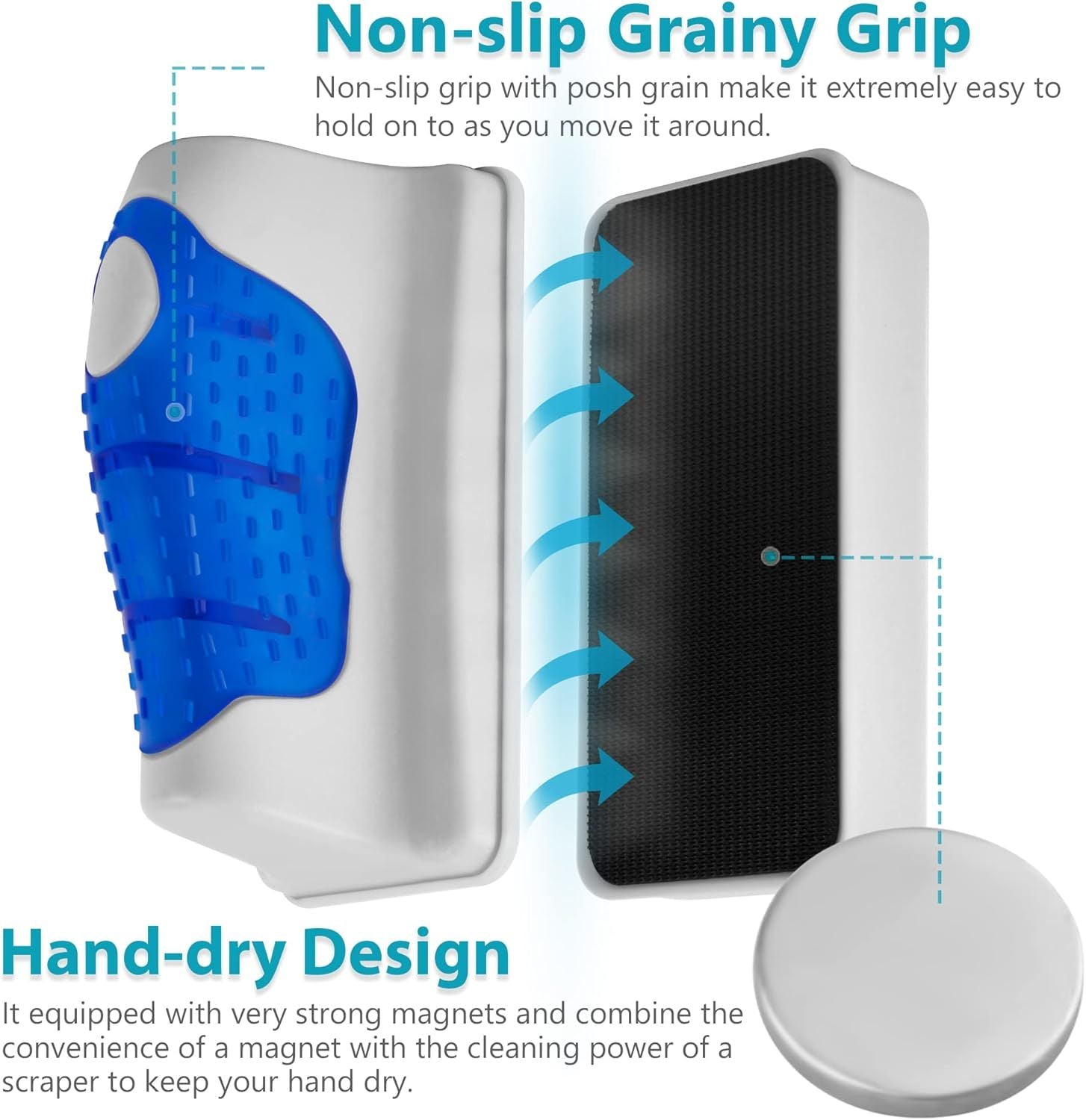 Magnetic Aquarium Fish Tank Glass Algae Glass Cleaner Scrubber Floating Clean Brush(XL) Cleaner Scraper Magnetic Scrubber Algae
