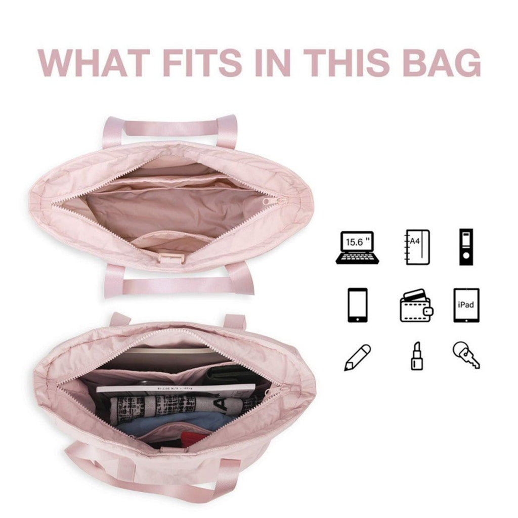 Tote Bag for Women, Tote Bag with Zipper Work Tote with Compartments Nurse Shoulder Hanbag for Travel, Gym
