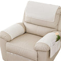 Armrest Cover, Recliner Chair Protector, Furniture Protector Slip, Side Storage Pocket, Stretch Armchair Couch Arm Rest Cover for Recliner, Chair, Sofa (Beige,2 Seater(4pcs))