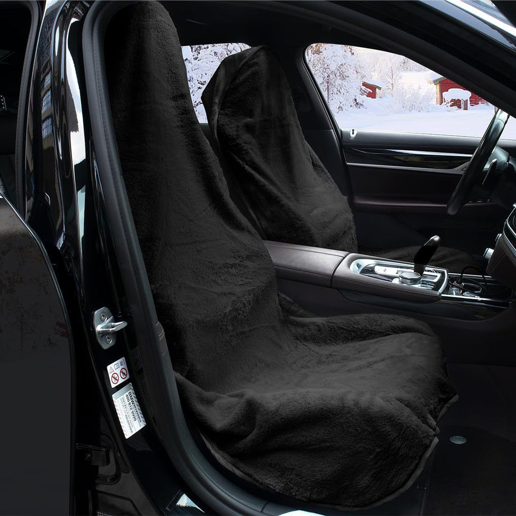 Waterproof Seat Cover Towel, Premium Sweat Carseat Protector, Perfect for Universal Anti-Slip Car Truck SUV Seat, Great for Surfing Yoga Gym Workout, Black