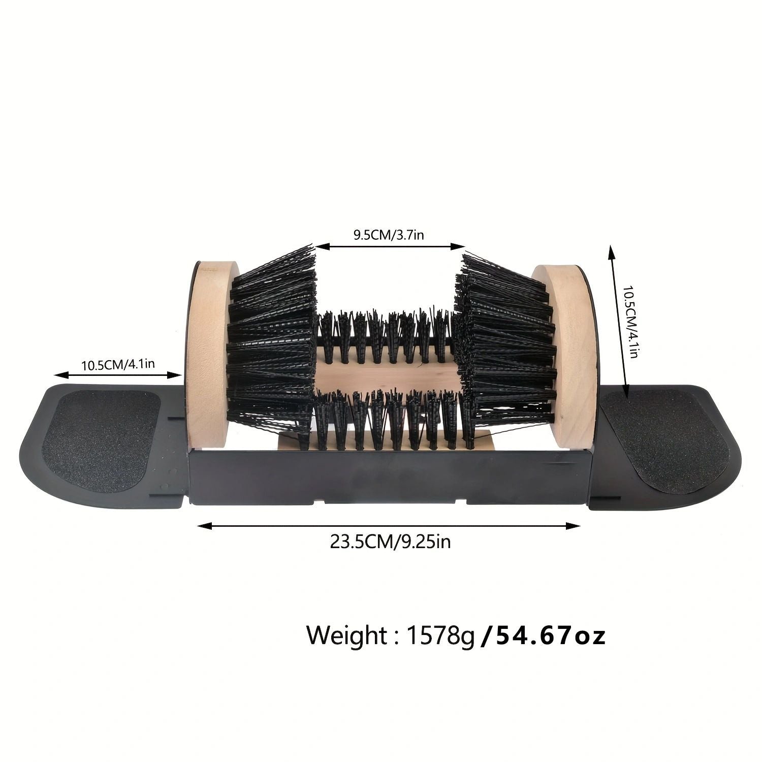 Jobsite Boot Scrubber - Outdoor Shoe Scraper Cleaner Brush - Extra Wide Boot and Shoe Brush Cleaner Scraper for Outdoor Mud with Folding Sides by Trademark Innovations