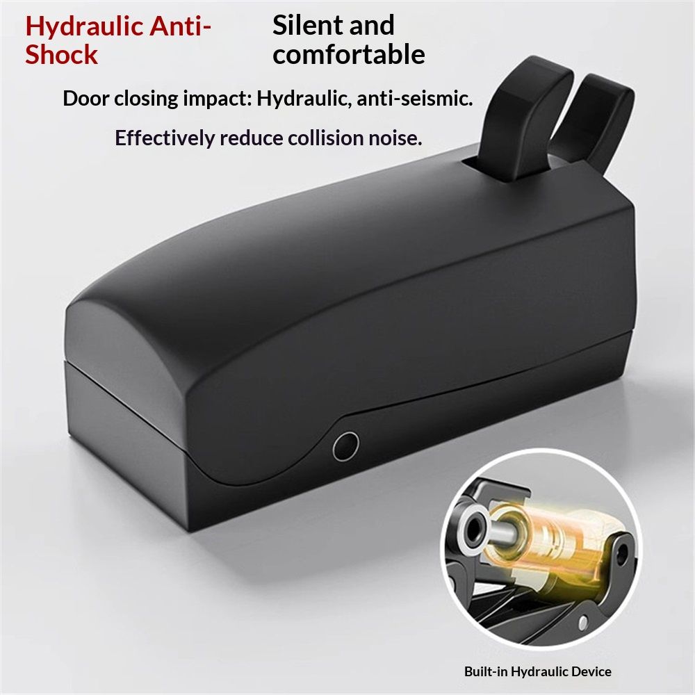 Hydraulic buffer door suction, Adjustable Door Holder, for Door Gaps up to in Height, floor suction, (Black, Hydraulic suction)