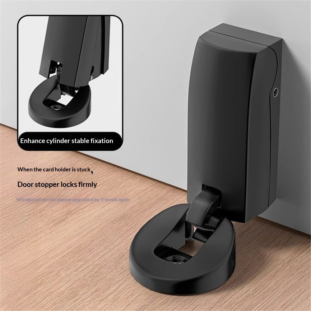 Hydraulic buffer door suction, Adjustable Door Holder, for Door Gaps up to in Height, floor suction, (Black, Hydraulic suction)