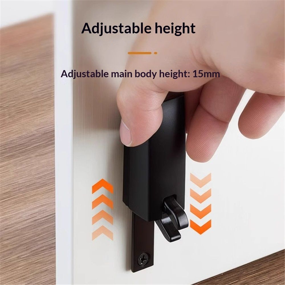 Hydraulic buffer door suction, Adjustable Door Holder, for Door Gaps up to in Height, floor suction, (Black, Hydraulic suction)