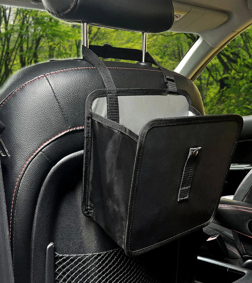 2pcs Foldable Car Trash Can, Hanging Waterproof Leakproof Trash Can Storage Bag for Car with Large Capacity, Car Interior Accessories