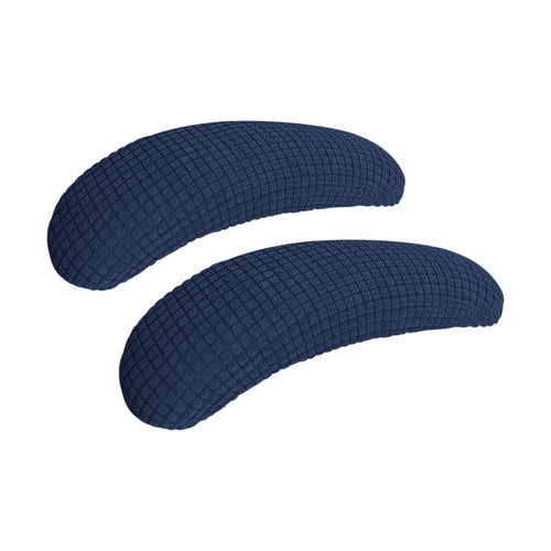 4 pieces of office chair gloves, waterproof polyester elastic band, computer office chair armrest cushion cover, office chair armrest sliding cover, navy blue