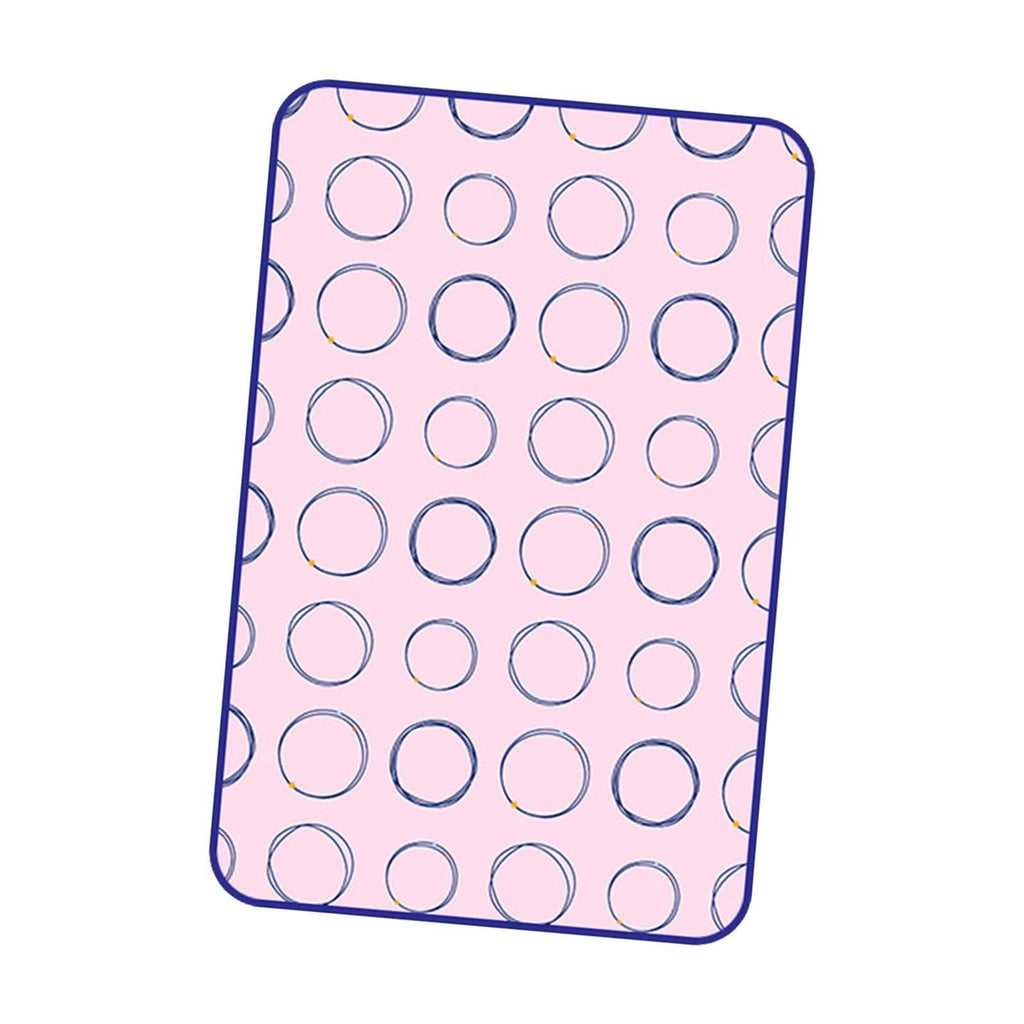 Portable Ironing Mat for Table Top Iron Pad for Countertop Thick Ironing Blanket Over The Door Steamer Pad Washer Dryer Heat Resistant Mat Travel Ironing Board (Red circle70_40cm)
