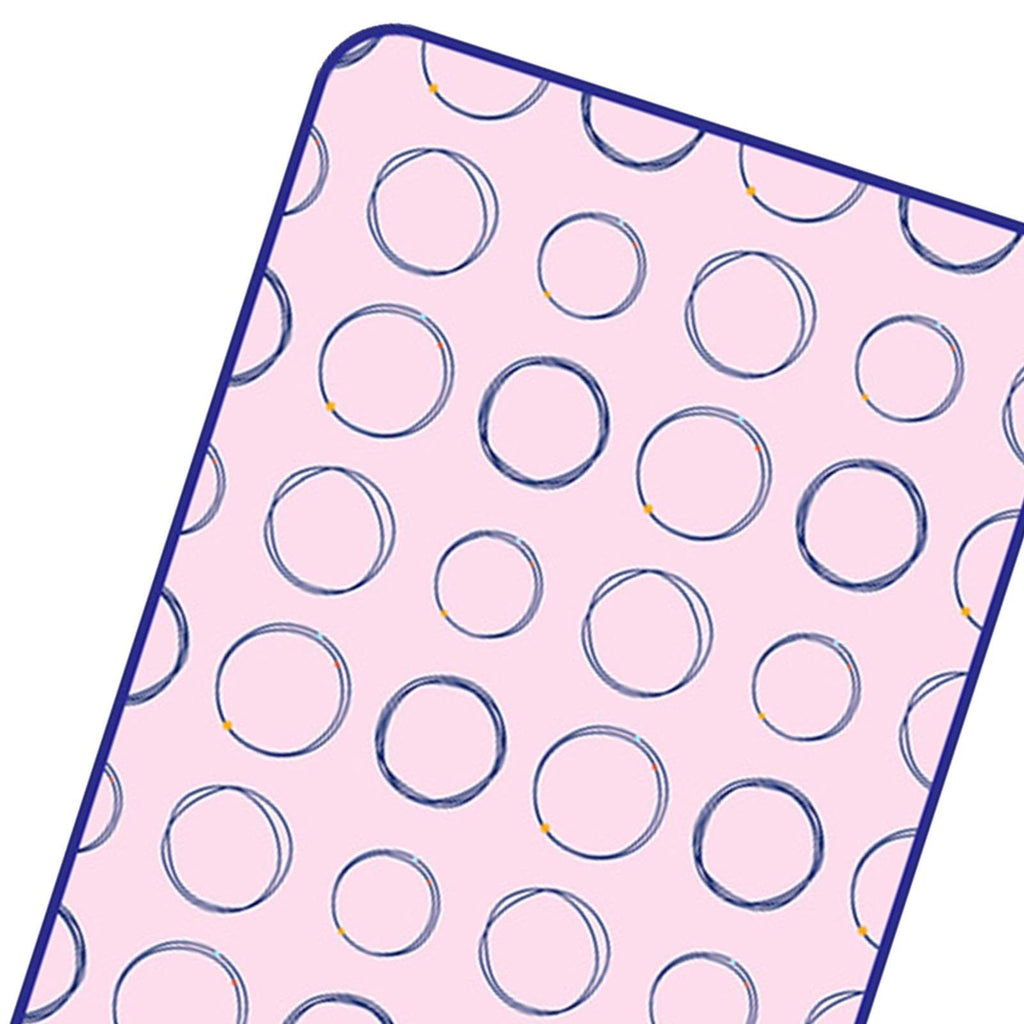 Portable Ironing Mat for Table Top Iron Pad for Countertop Thick Ironing Blanket Over The Door Steamer Pad Washer Dryer Heat Resistant Mat Travel Ironing Board (Red circle70_40cm)