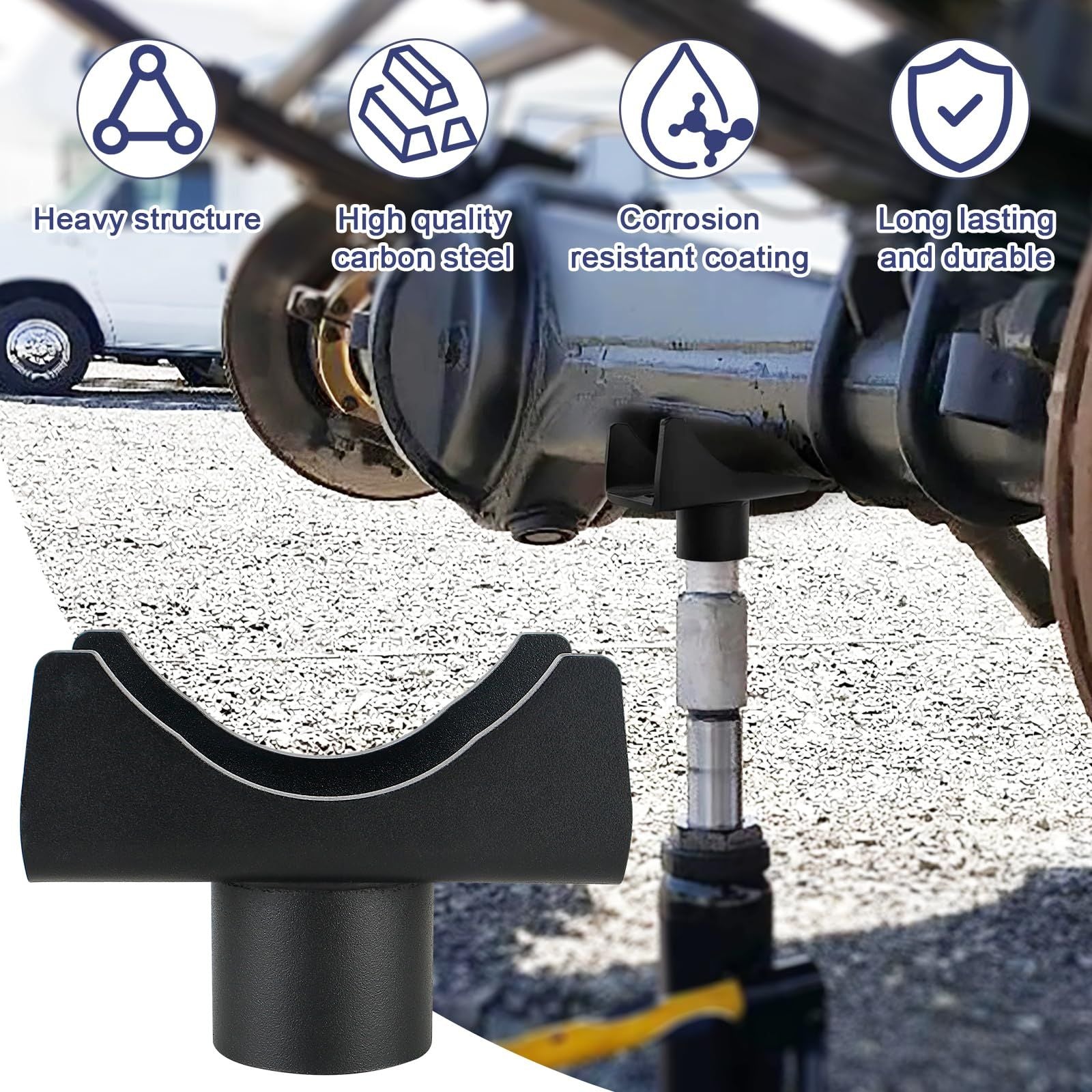Bottle Jack Axle Adapter Lifting Saddle for 2.3.4"Round & 2.3.4" Square Tube,Bottle Jack Adapter Axle Saddle for Within Lifting Platform