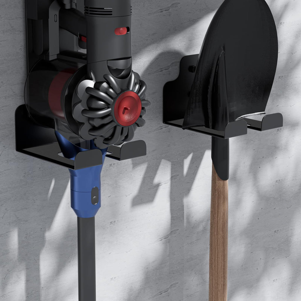 Garage Organizer Trimmer Rack, Garden Power Tool Hanger Weed Whackers Holder Wall Mounted for Grass Trimmer, Hedge Trimmer, Garage Trimmer, Garden Tools,2 Pack black