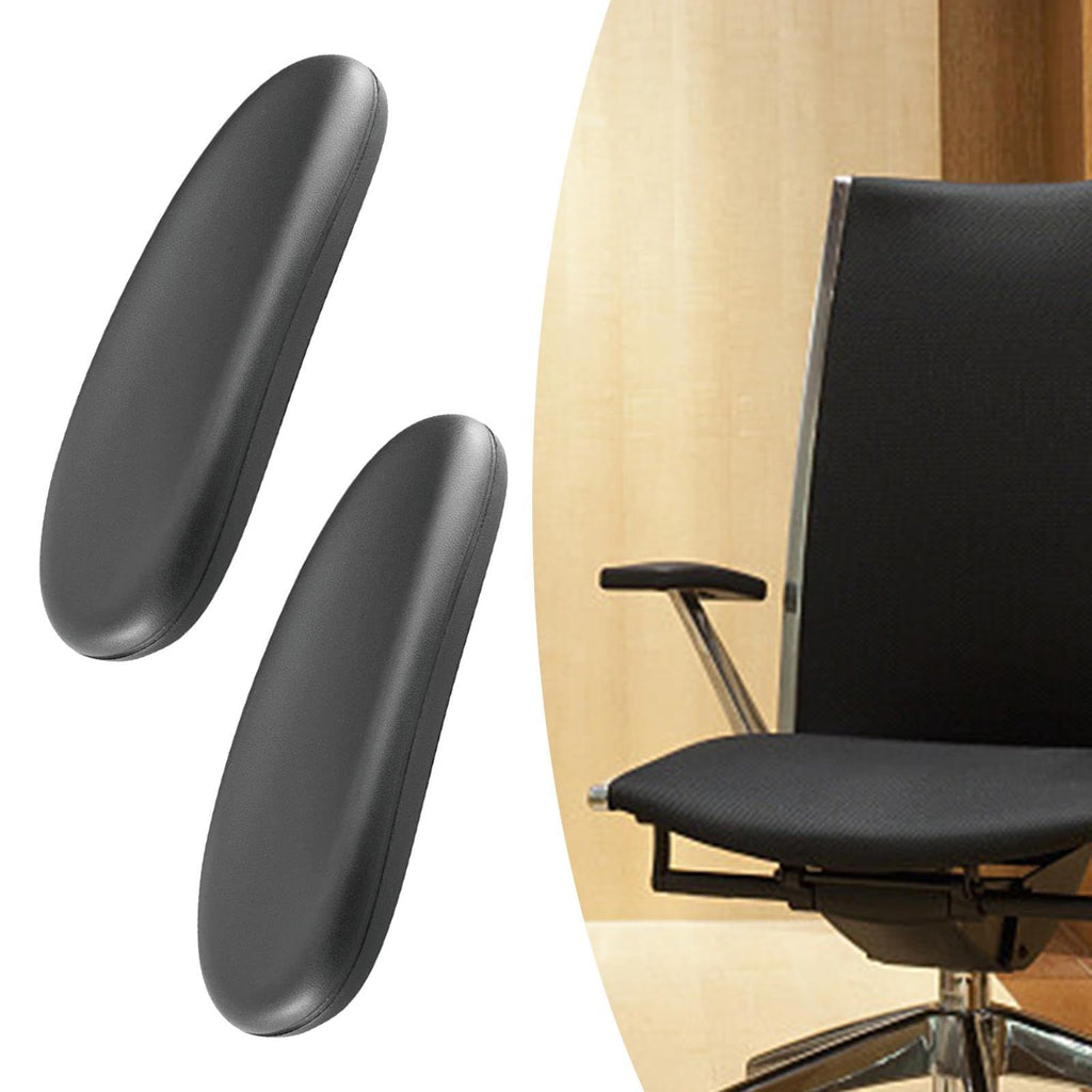 Office Chair Armrest Pads Replacement Fits Univeral Desk Chair Arms with Mounting Hole Patterns Screws, Desk Armrest Cover 25.5*9.5cm (Pack of 2)
