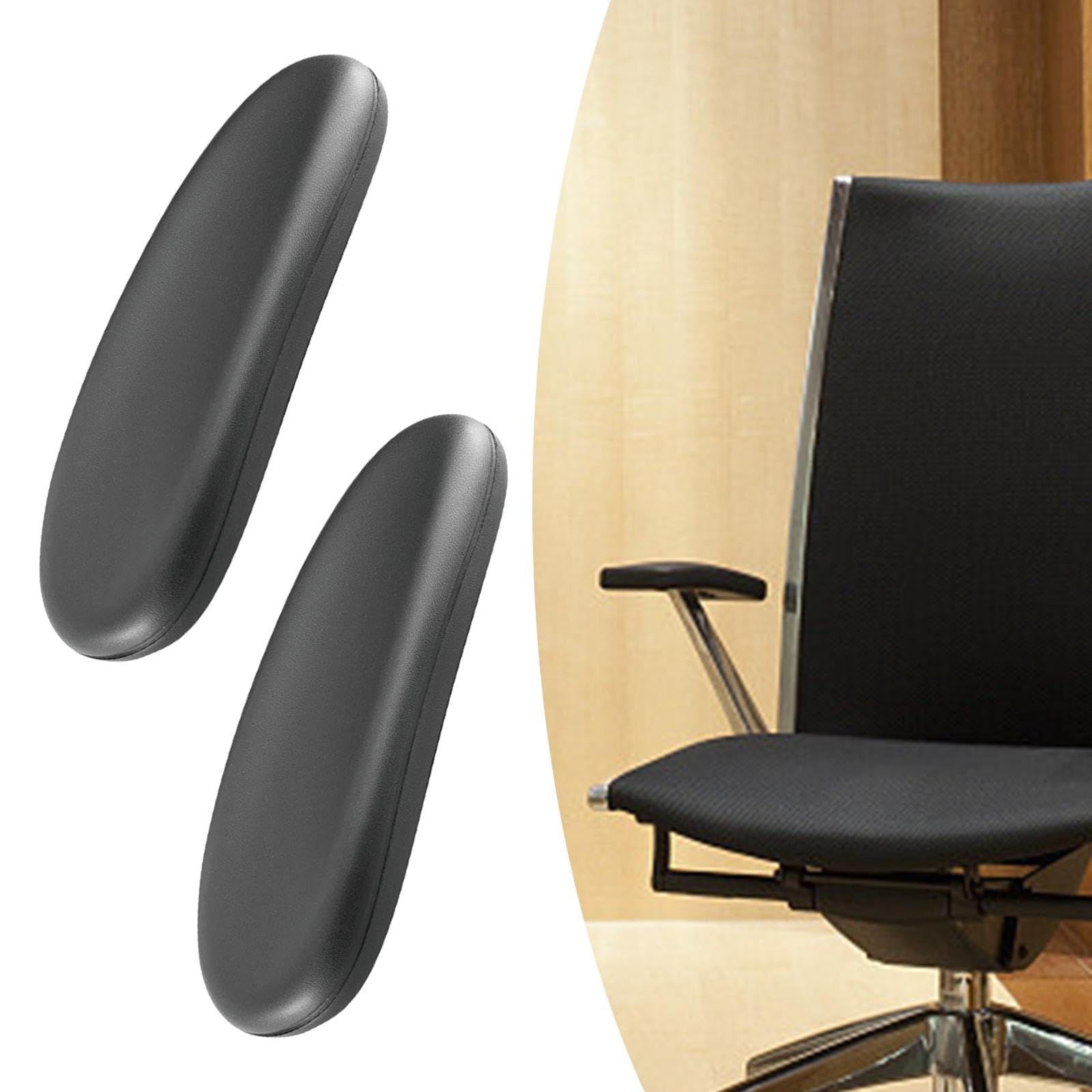 Office Chair Armrest Pads Replacement Fits Univeral Desk Chair Arms with Mounting Hole Patterns Screws, Desk Armrest Cover 25.5*9.5cm (Pack of 2)