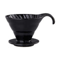 Pour Over Coffee Maker, Single Cup Coffee Dripper, Manual Porcelain Slow Brewing Accessories for Travel, Camping, Office, Home, Cafe, Coffee Gifts (Black)