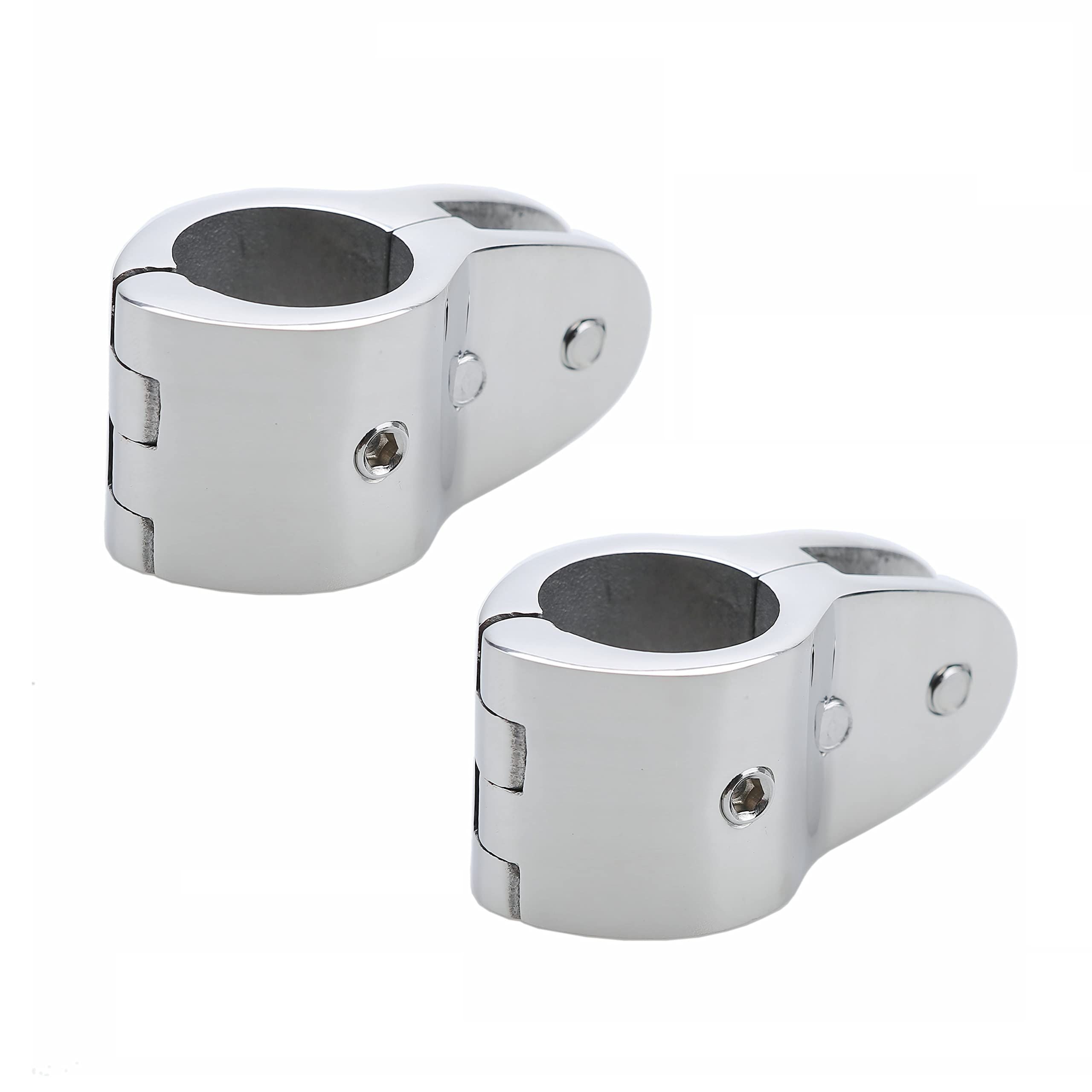 2pcs Top Jaw Slides with Quick Release Pin  Round Tubing, Top Hardware, 316 Stainless Steel Marine Hardware Pair （22mm）
