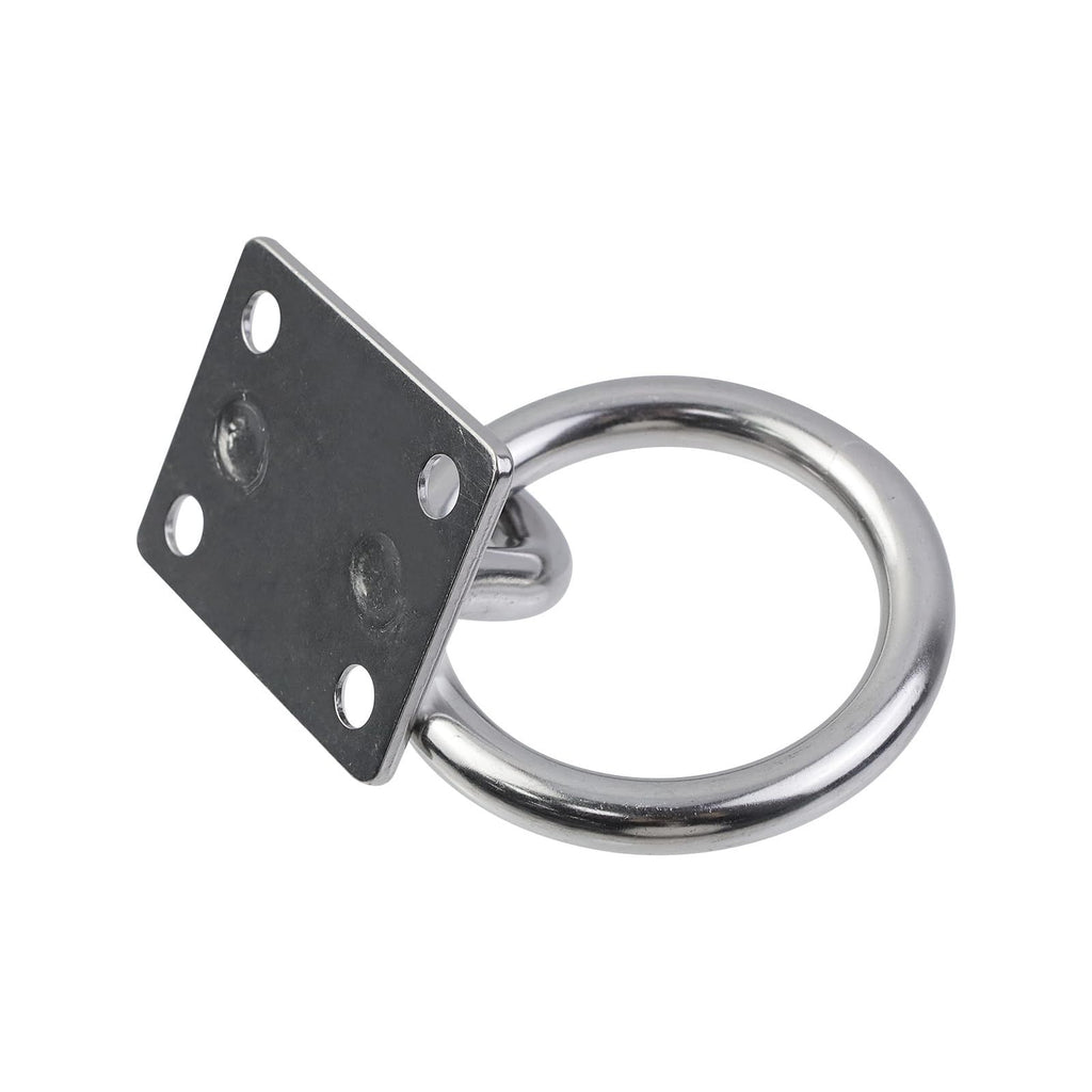2Pcs M5 Stainless steel hook rope pull ring/square eye plate/marine deck hardware rigging/door buckle yacht accessories Screws Included