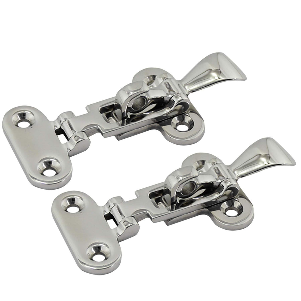 2pcs Heavy Duty 316 Stainless Steel Anti-Rattle Lockable Hold Down CLAMP Latch Locker Hatch Hardware