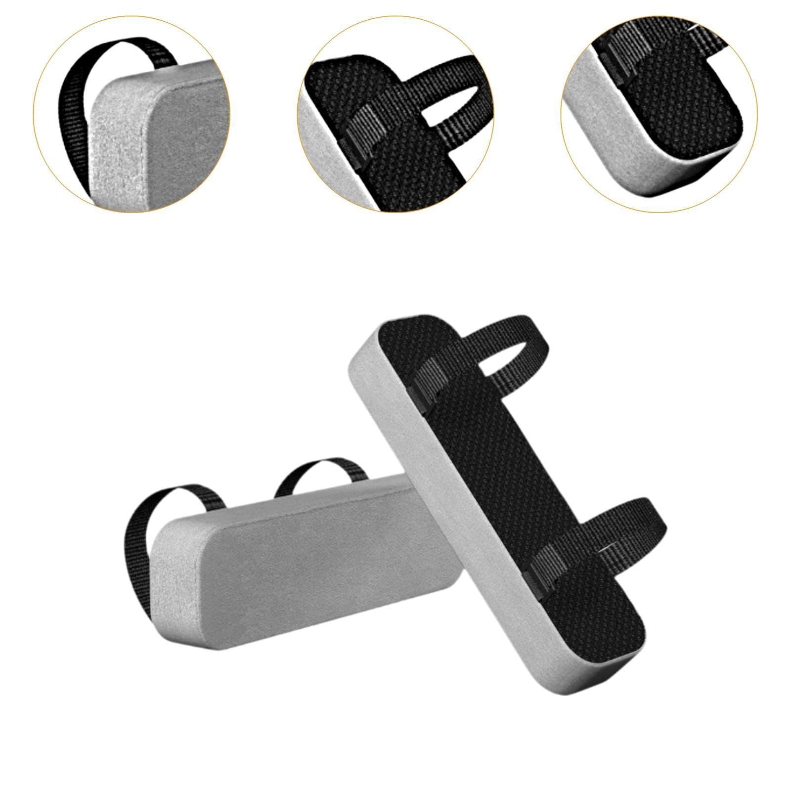 Chair Armrest Pads (2 Pack),Office Chair Arm Rest Covers Comfy Computer Gaming Elbow Cushion Removable Washable Elbow Support Forearm Pressure Relief, Gray