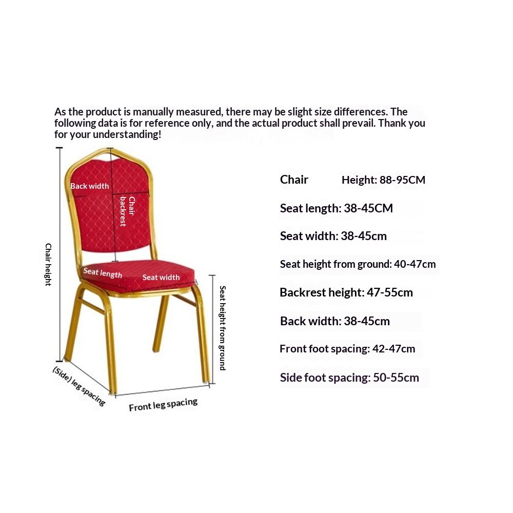 2pcs Ruffle Spandex Banquet Fitted Chair Covers, Ruffled Ruched  Stretch Elastic Wedding Party Decoration Chair - red