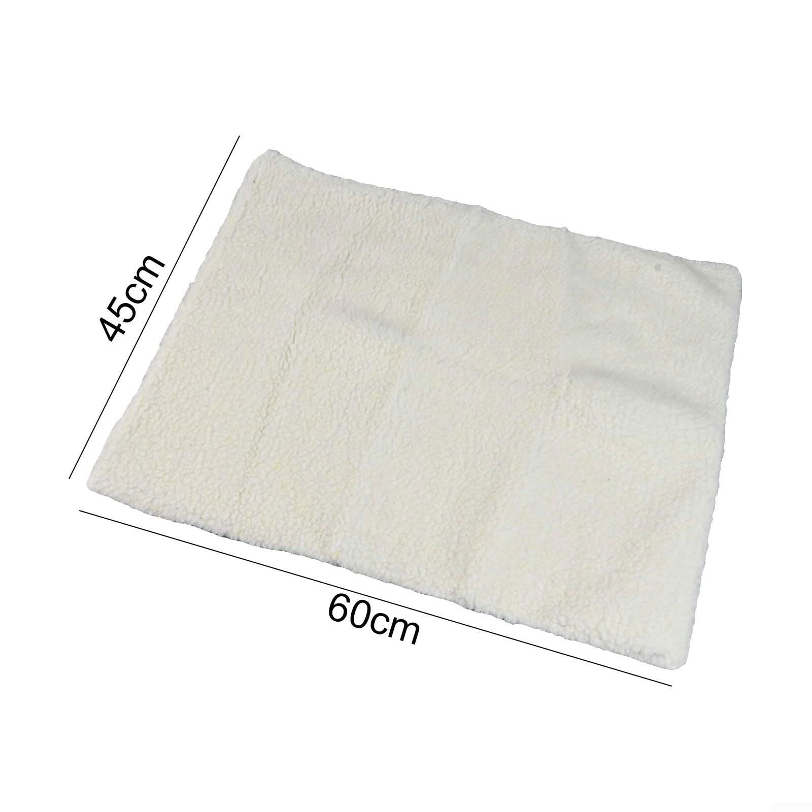 Self Heating Pet Mat for Dogs and Cats, Non Slip Moisture Proof Washable Bed Pad,  Warm Winter Sleeping Carpet(white)