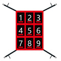 19.29 * 27.56in Clear Numbered Strike Zone,Adjustable and Durable Pitching Net with Strike Zone for Baseball&Softball Net,Applicable for Various Age Pitching Training