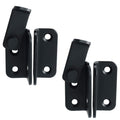 2pcs Flip Latch Gate Latch with Padlock Hole,Stainless Steel Barn Door Lock Sliding Door Bolt Latch Safety Door Lock Catch for Toilet Barn Fence Garage Door Pet Room black（Small size left opening）