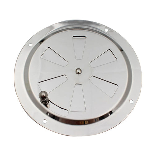 316 Grade Polished Stainless Steel  5inch Cabin Ventilation Plate Round Louver Vent Cover Butterfly Air Vent  with Side Knob for Marine Yacht