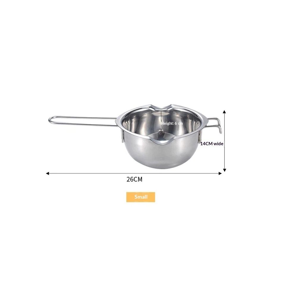 400ML upgraded stainless steel chocolate, candle, and candy melting pot, handmade soap melting small pot (304 steel)