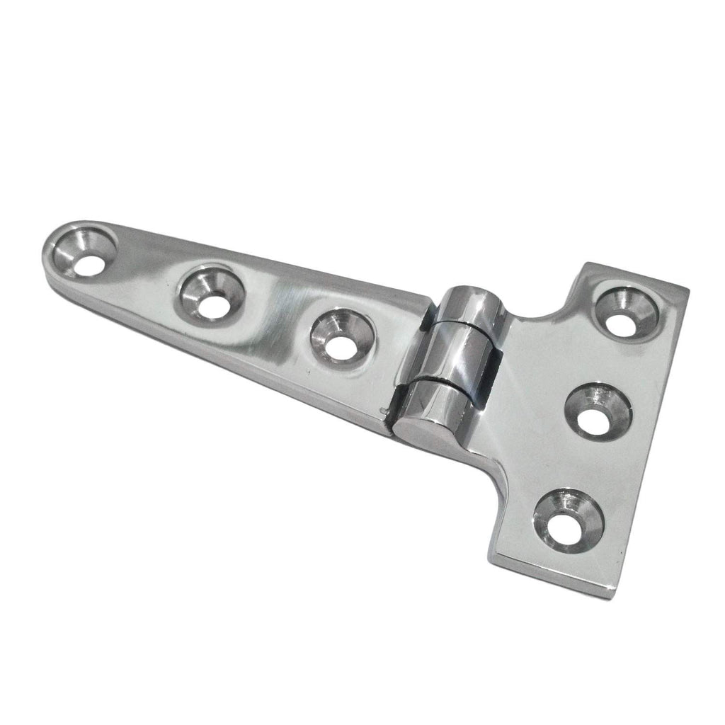 2pcs 316 Stainless Steel T Hinge, Resistance, Mirror Polished,  for Cabinet Doors, Garden Gates, Boats, Yachts（100*54*4.8mm）