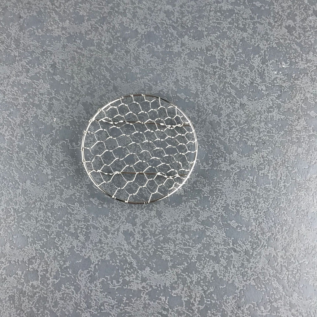 304 stainless steel circular hand woven oil spill net for frying, oil spill rack pad for toast, stainless steel wire mesh for collecting and grilling(9cm)