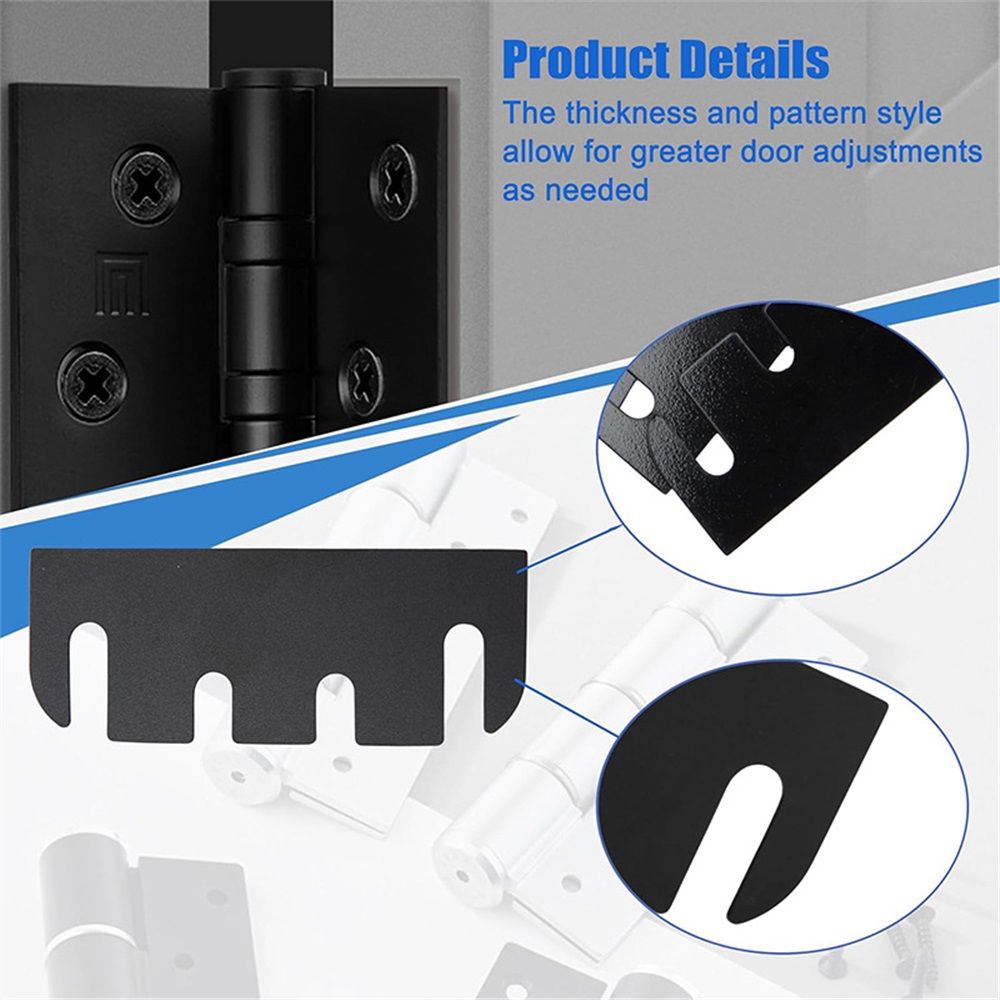 10 Pack Door Hinge Shims for Door Hinge Repair Kit, 0.030 Inch Thickness, 4 Inch Hinge Shims Hardware Door Hinge Shims