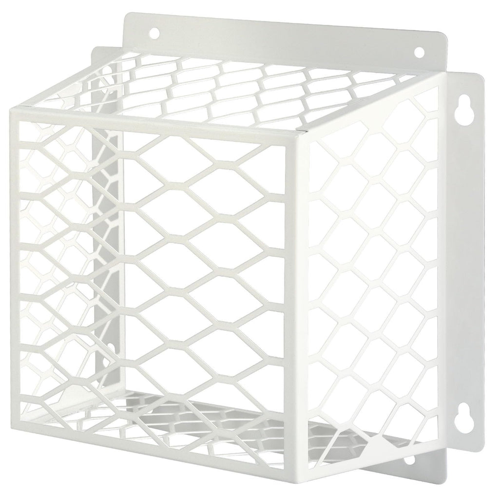 Dryer Vent Bird Guard,Dryer Vent Cover Guard for Most 3" to 4" Bathroom Exhaust Fan Ventilation Cover,7"Lx7"Wx5"H Steel Ventilation Bird Cage for Exhaust Fan Cover,White