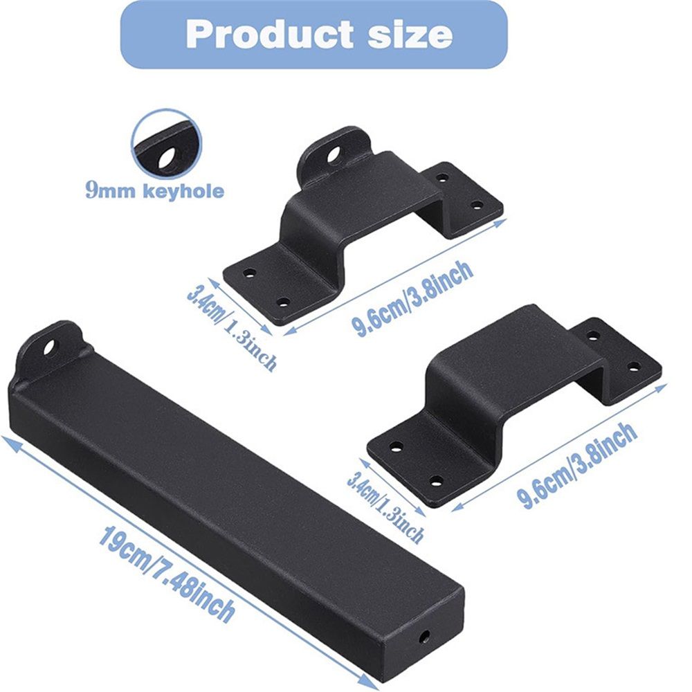 Slide Gate Latch,Slide Gate Latch Lock with Padlock Hole, Suitable for Wooden Fences,Barn Door Lock,Outdoor,Fence,Courtyard,Shed Lock,Cottages, Cabinet,Matte Black