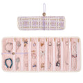 Travel Jewelry Organizer Roll with Zippered Pockets | Tangle-Free Portable Jewelry Storage Bag for Women | Holder for Necklaces, Earrings, Rings, Bracelets(purple)