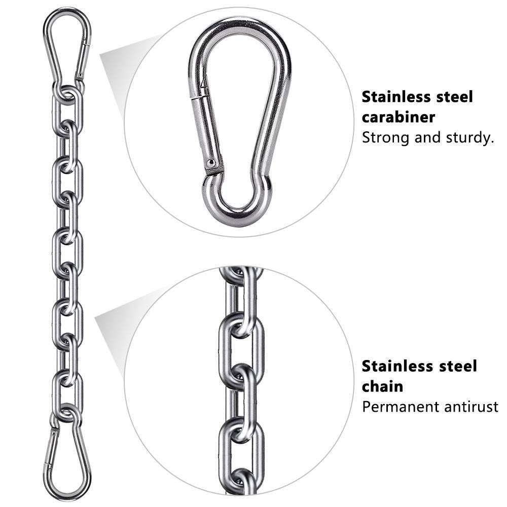 2 Boxing Punching Bag Chain , Stainless Steel Heavy Duty Hanging Chair Chain Kit Hammock Chair Hardware for Indoor Outdoor Playground Swing Set, Hanging Heavy Bag,