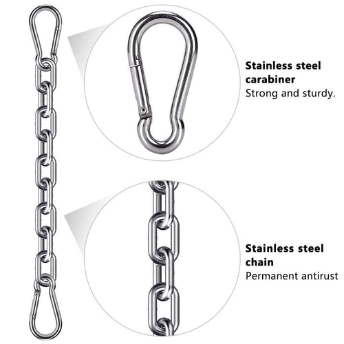 2 Boxing Punching Bag Chain , Stainless Steel Heavy Duty Hanging Chair Chain Kit Hammock Chair Hardware for Indoor Outdoor Playground Swing Set, Hanging Heavy Bag,