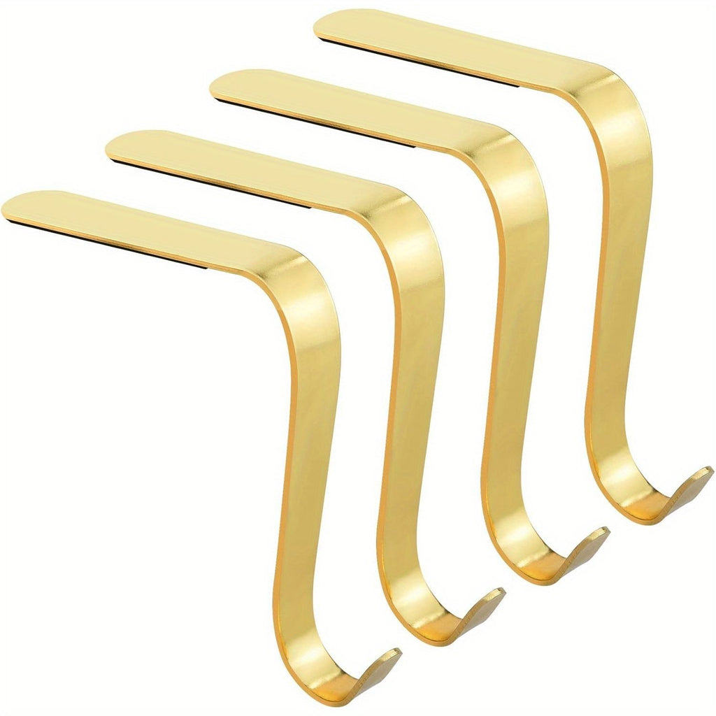 Metal frame, fireplace set, grab hook family party decoration multifunctional metal hook jewelry (gold, 4)