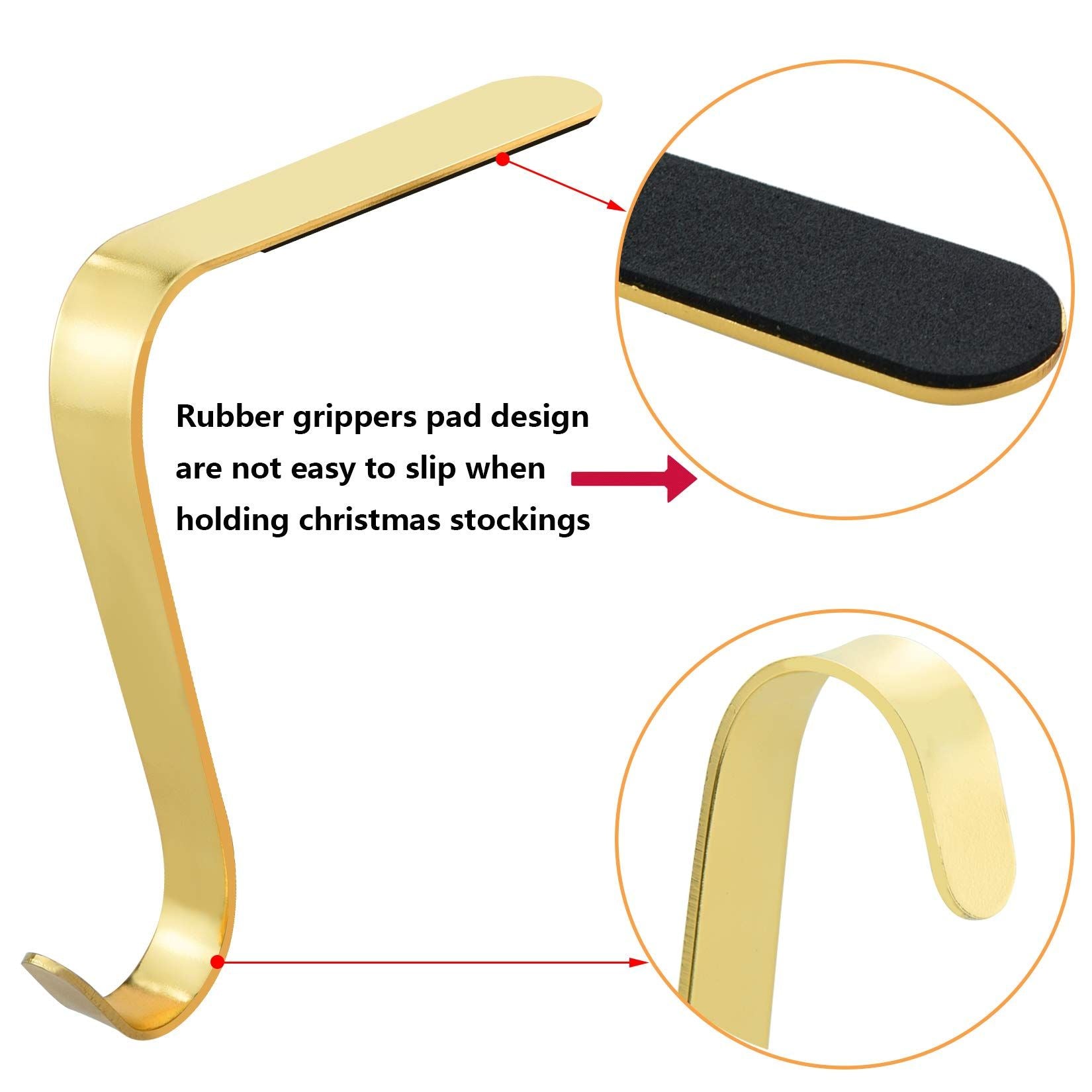 Metal frame, fireplace set, grab hook family party decoration multifunctional metal hook jewelry (gold, 4)