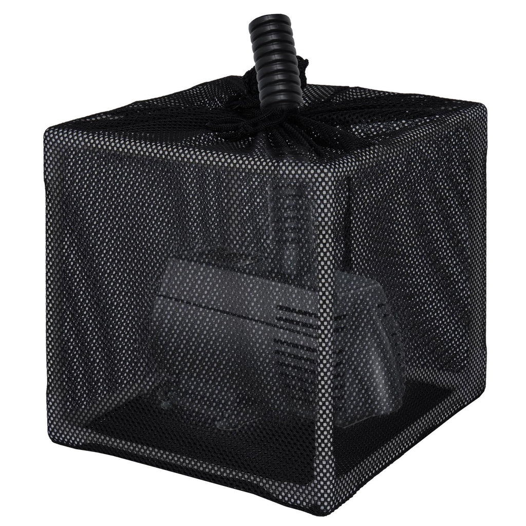 Pond Filter Bag, Pump Barrier Bag, Anti-Clogging Cube Filter Box, Black Media Bag Pump Mesh Bag for Outdoor Water Fish Ponds(10 inch)