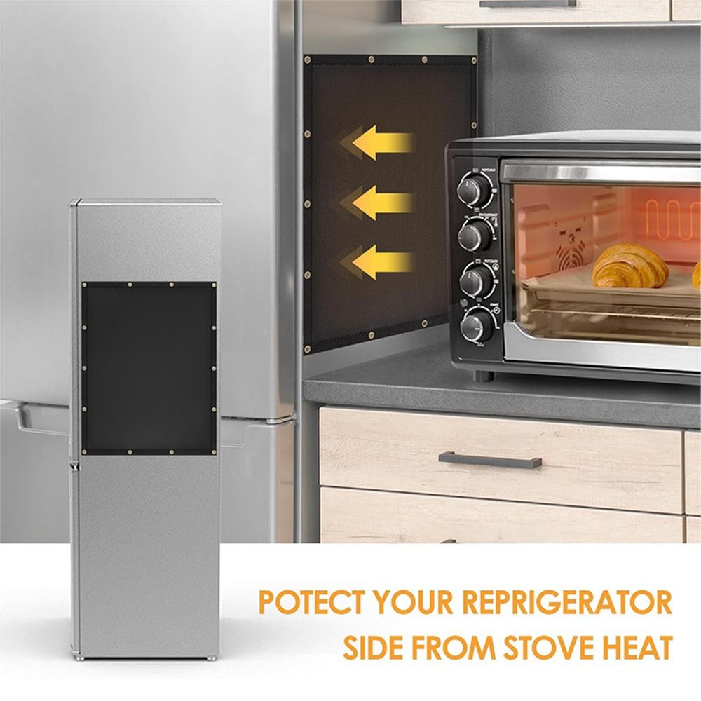 Fireproof Grill Heat Shield to Protect Deck Fence from Grill Heat, Heat Shield for Wood Stove, Stove Wall Protector Fridge, 3'x4'
